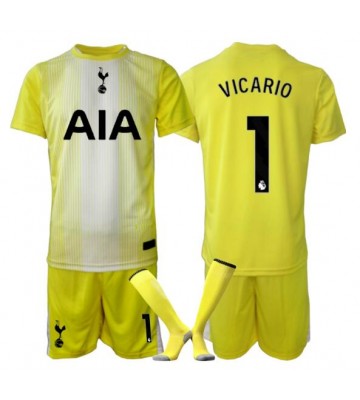 Tottenham Hotspur Guglielmo Vicario #1 Målvakt Tredje Kläder Barn 2025-26 Kortärmad (+ Korta byxor)